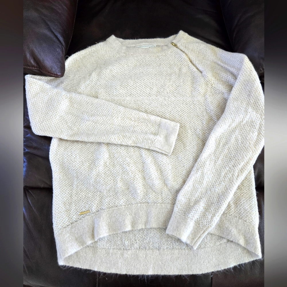 2 for $20 Abercrombie gold metallic sweater with side zipper accent - Picture 1 of 7